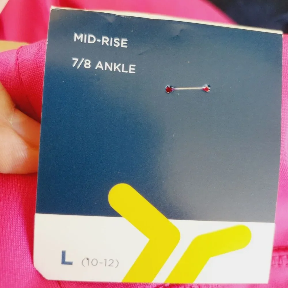 Girls Old Navy Active Pink Ankle Leggings Size Large 10-12